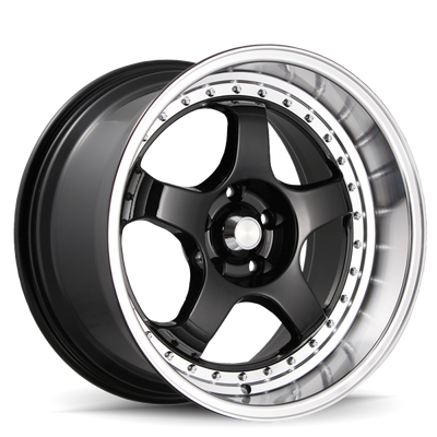 Konig SSM 18x8 5x114.3 ET35 - noir brillant avec rebord usiné