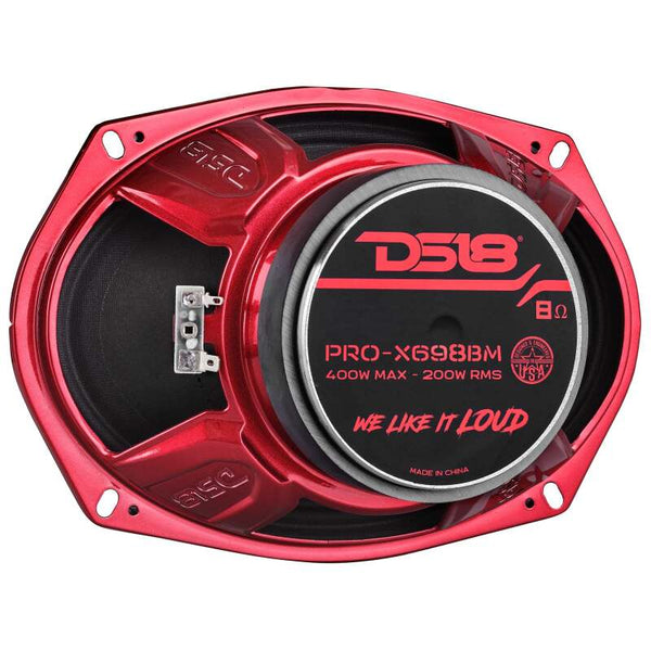 DS18 6x9in 275 Watts RMS 8 ohm Mid-Range Loudspeaker Bullet Loudspeaker Grill Included