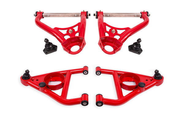 BMR Bras triangulaires supérieurs et inférieurs non réglables (polyuréthane) 67-69 GM F-Body / 68-74 X-Body - rouge