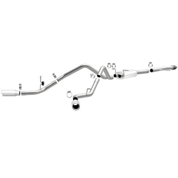 Magnaflow Échappement performance Cat Back en inox à double sortie séparée derrière les roues arrière 14 Chev Silverado V8 5.3L cabine CC/EC