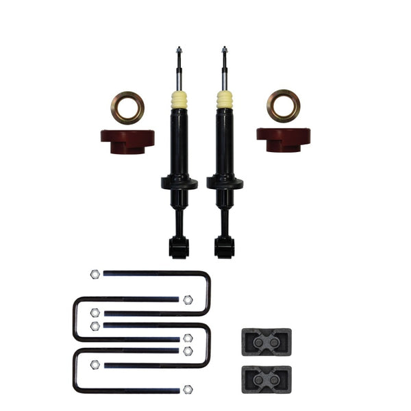Skyjacker Boîte de composants pour ensemble de rehaussement avant de 3 po — avec jambes de force avant — 2004-2008 Ford F150 2WD (F432STB)
