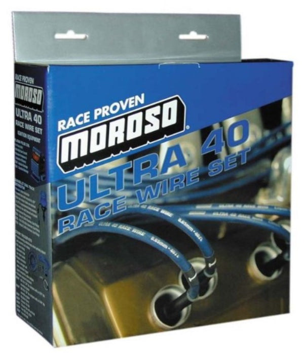 Moroso Jeu de fils d'allumage Chevrolet Big Block - Ultra 40 - gainé - HEI - tête d'allumeur de type Crab - 90 degrés - noir