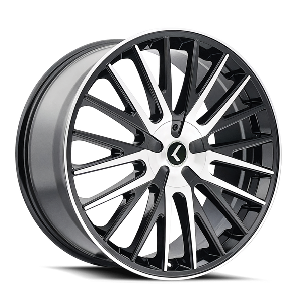 Kraze Roue KR185 Double Down 22x8.5 / 5x112/114.3 / déport 38mm / moyeu 73mm - noir brillant usiné