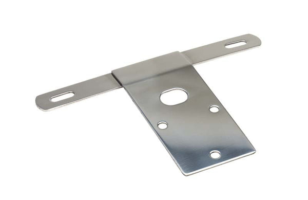 Kentrol Support de plaque d'immatriculation 76-86 Jeep CJ - argent poli