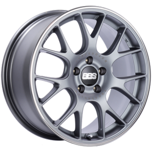 BBS Roue CH-R 20x8 5x120 ET36 à protège-jante poli - titane satiné - PFS/agrafe 82mm requis