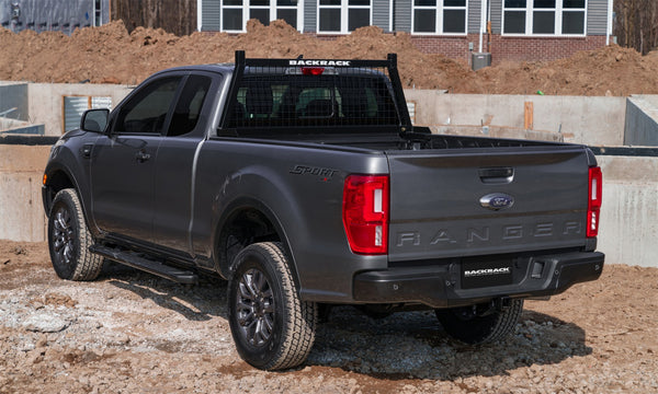 BackRack Grille protège-cabine Safety Rack à treillis complet - noir — 2015-2026 Chevy Colorado, 2019-2023 Ford Ranger, 2015-2026 GMC Canyon (BK10600)