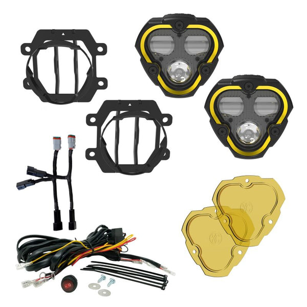 KC HiLiTES Phares antibrouillard SAE à double mode FLEX ERA 3 - ensemble maître à 2 phares pour Subaru Crosstrek/Forester