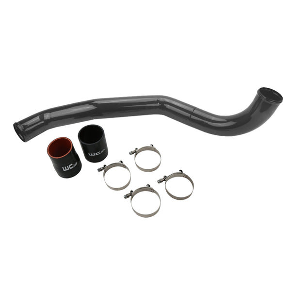 Wehrli Tuyau de refroidisseur intermédiaire côté conducteur 3 po 17-19 Chevrolet 6.6L L5P Duramax - noir brillant
