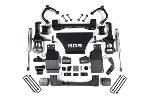 BDS Suspension 4" Lift Kit — Diesel — 2020-2026 GMC Sierra 1500 AT4 & 2022-2026 Chevy Silverado 1500 Trail Boss, 4WD (BDS1807FS)