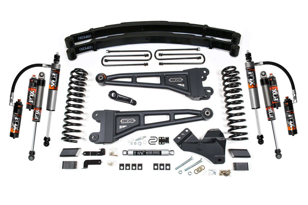 Kit de suspension à bras de poussée de 4 po pour Ford F250/F350 4x4 2017-2019, réhausse arrière de 2 po, ressort à lames, Diesel - Amortisseurs 2.5 PES