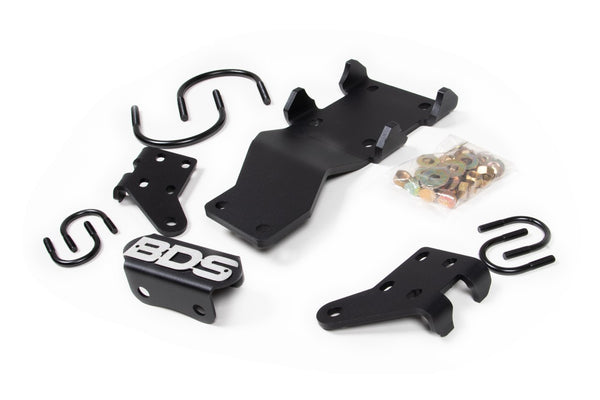 BDS Suspension Steering Stabilizer Mount Dual Bracket — for select Ford trucks (BDS55380)
