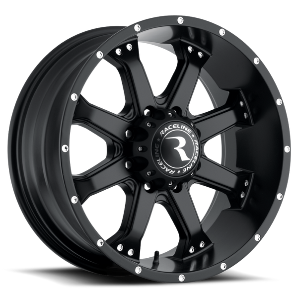 Raceline Roue 991B Assault 18x9 po / 6x135 / déport 25mm / alésage 87.1mm - noir satiné