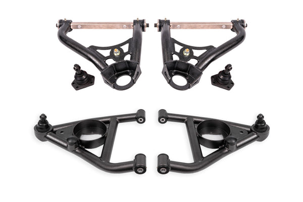 BMR Bras triangulaires supérieurs et inférieurs non réglables (polyuréthane) 67-69 GM F-Body / 68-74 X-Body - noir martelé