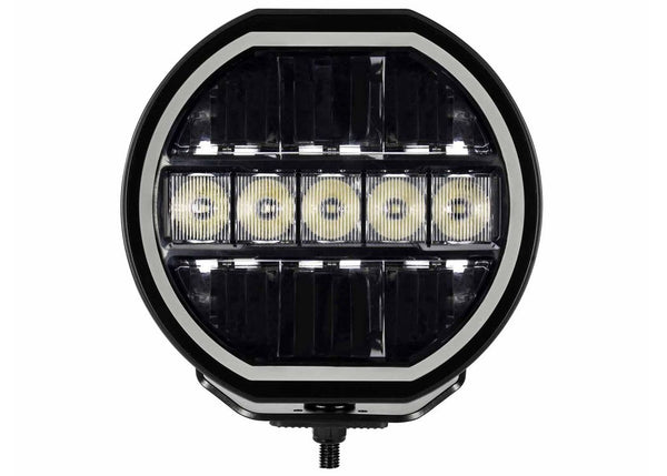 Go Rhino Phare route/croisement Maxline Blackout Series 7 po avec feu de jour Multi - noir