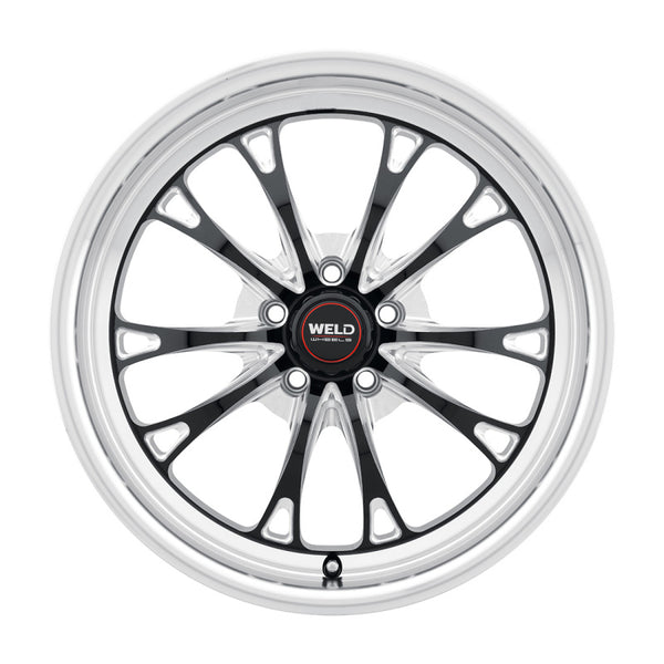 Weld Belmont Wheel Drag 18x5 / 5x120 BP / ET-23 BS2.1 Gloss Black MIL DIA 78.1