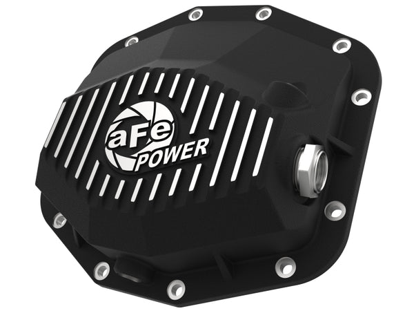 AFE Power Pro Series Rear Differential Cover - Black w/ Machined Fins — 21-22 Ram 1500 TRX Hemi V8 6.2L (sc) (46-71280B)