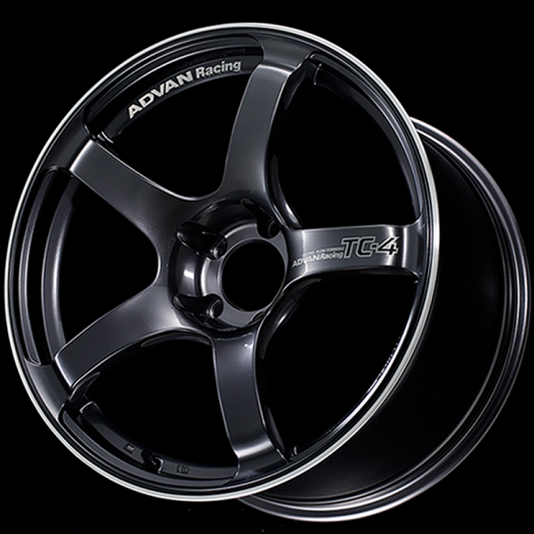 Advan Roue TC4 18x9.5 +12 5x114.3 - gris métal Racing et anneau