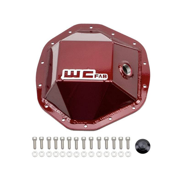 Wehrli Couvercle de différentiel arrière 20-24 GM Duramax - 19-23 Ram HD - rouge