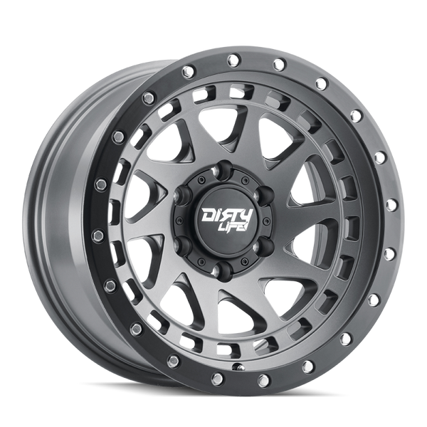 Dirty Life Roue beadlock 9311 Enigma Pro 17x9/6x139.7/déport -12mm/moyeu 106mm - graphite satiné