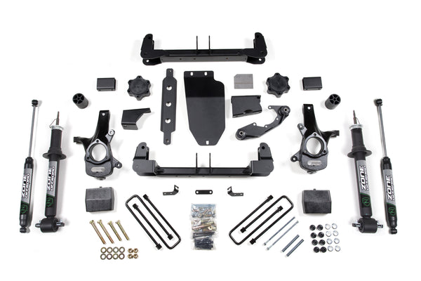 Zone Offroad 6.5" Lift Kit — Aluminum, Stamped Steel, Nitro Strut, Nitro Series — 2014-2018 Chevy Silverado 1500 / GMC Sierra 1500, 4WD (ZONC60N)