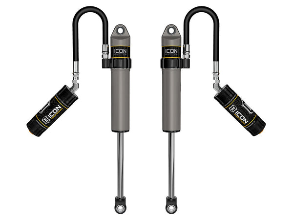 Icon Vehicle Dynamics 18Up JL 2.5Infront 2.5 Vs Rr Pair Aluminum & Sat Black — 2018-2023 Jeep Gladiator