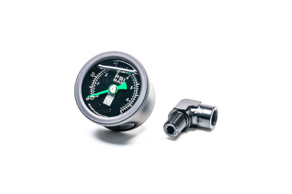 Radium Engineering Manomètre de pression de carburant 0-100 PSI avec adaptateur 90 degrés
