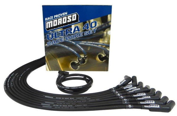 Moroso Jeu de fils d'allumage Chevrolet Small Block - Ultra 40 - non gainé - HEI - 135 degrés - noir