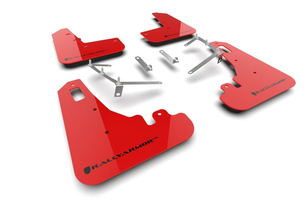 Rally Armor 22-26 Subaru BRZ / Toyota GR86 Red UR Mud Flap w/Black Logo