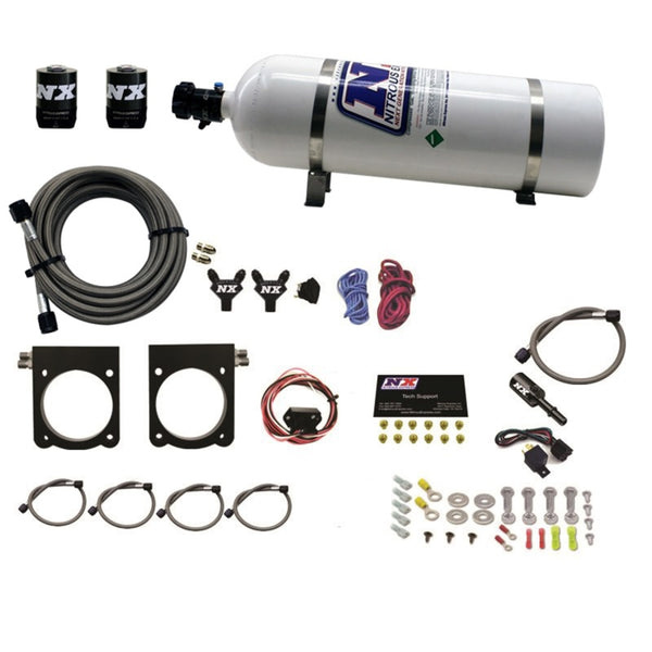 Nitrous Express Ensemble de plaque d'oxyde nitreux 13-17 Dodge Viper (Gen-V) (50-400HP) avec bouteille 15lb