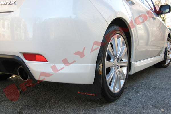 Rally Armor Garde-boue UR 08-10 Subaru WRX / 08-11 Impreza 2.5i (hayon/berline) - noir avec logo rouge