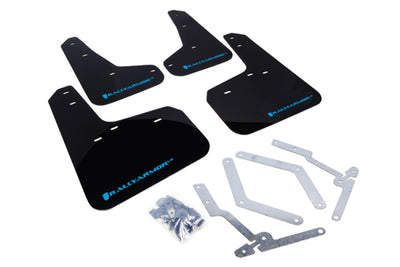 Rally Armor Garde-boue UR 12-19 Ford Focus ST / 16-19 RS - noir avec logo bleu Nitrous Blue