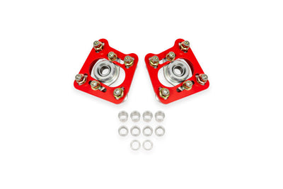 BMR 94-04 Ford Mustang Steel Caster Camber Plates - Red