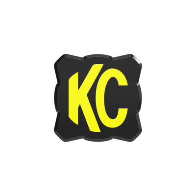KC HiLiTES Couvercle de phare simple FLEX ERA 1 SEULEMENT (noir/logo KC jaune)