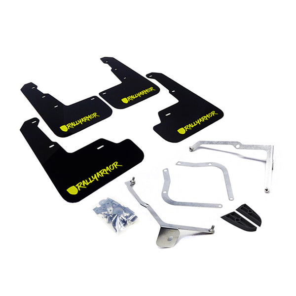 Rally Armor Garde-boue avec logo police Altered vert 15-21 Subaru WRX/STI - noir