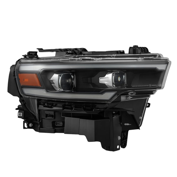 AlphaRex 25-26 Dodge Ram 1500 Luxx LED Proj Headlights -Black w/Activ Lit/ Seq Signal/Switchbk DRL