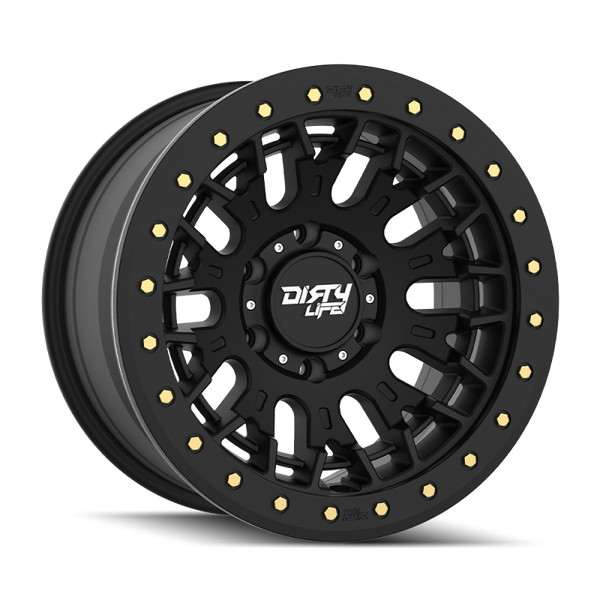 Dirty Life Roue DT-3 17X9 6x139.7 déport -12 - noir satiné avec beadlock simulé