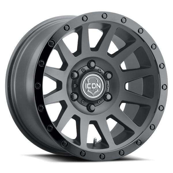 Icon Vehicle Dynamics Icon Alloys Compression Dbl Blk 17 X 8.5/6 X 5.5/25 mm/5.75" Bs