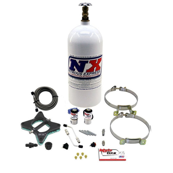 Nitrous Express Ensemble d'oxyde nitreux EFI Mainline 96-04 Ford Mustang GT 4.6L 2 soupapes avec bouteille 10lb