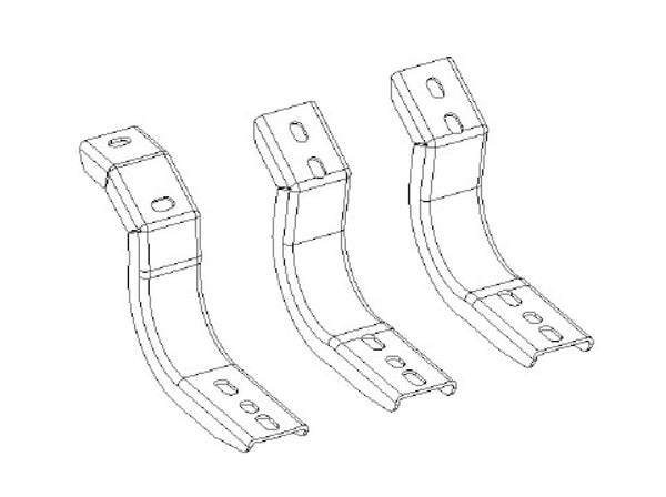 Go Rhino OE Xtreme Cab Length Side Steps Mounting Brackets Only, Black — 2024+ Toyota Tacoma Double Cab (6844325)