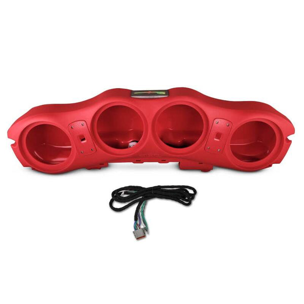 DS18 Barre de son de plafond Jeep 2024+ JL/JLU/JT pour haut-parleurs 4 x 8 po (non inclus), DEL - rouge