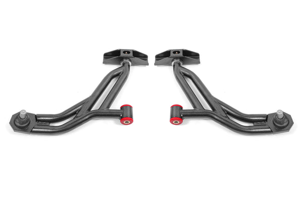 BMR 10-14 Ford Mustang / Shelby GT500 Non-Adj. Lower A-Arms (Poly/Delrin) - Black Hammertone