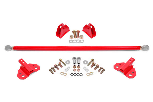 BMR Suspension 24-25 Ford Mustang Rear Steel Shock Mount & Brace Kit - Red
