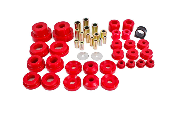 BMR Ensemble complet de coussinets de suspension version Pro (BK030/BK021/BK022) 10-13 Camaro 5e génération - noir/rouge