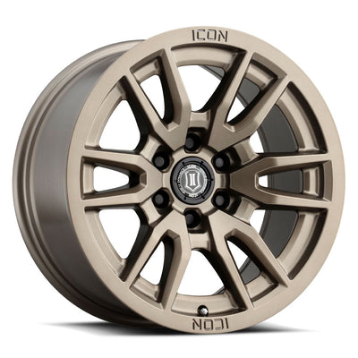 ICON Alloys Roue Vector 6, bronze — 17 x 8.5, 6 x 5.5, déport de 0 mm, dégagement arrière de 4.75 po (2417858347BR)