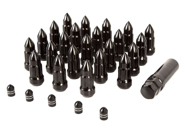 Rugged Ridge Bullet Lug Nut and Valve Stem Cap Kit Black 1/220 (SET OF 23)