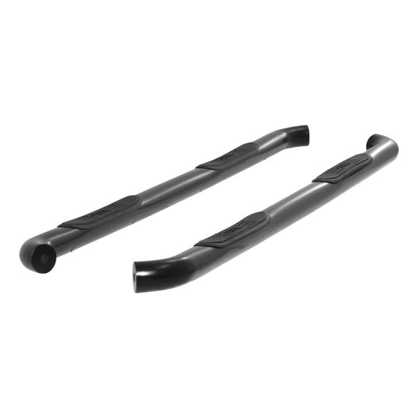 ARIES Barres latérales rondes en acier inoxydable 3 po 2007-2019 Silverado/Sierra cabine multiplace - noir semi-brillant
