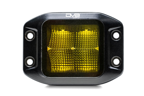 DV8 Offroad 3In Elite Series LED Amber Flush Mount Pod Light (BE3FMW40W-A)