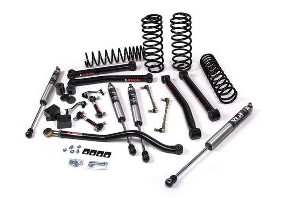 JKS Manufacturing Suspension Lift Kit, J-Konnect, 2.5 in., with Fox 2.0 Shocks — 2018-2022 Jeep Wrangler JL 4-Door (JSPEC122KFP)