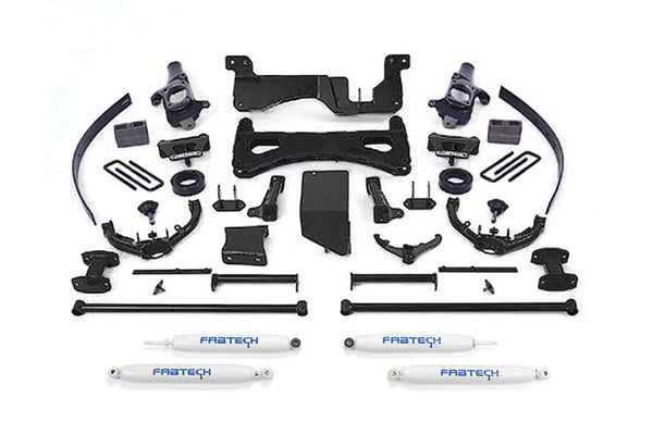 Fabtech Chevrolet/GMC 8" Performance System with Performance Shocks — 2001-2006 Chevrolet Silverado 2500 HD / Silverado 3500, GMC Sierra 2500 HD / Sierra 3500