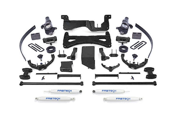 Fabtech Ensemble de rehaussement — 2007-2008 Chevrolet Silverado 2500 HD / 3500 HD, GMC Sierra 2500 HD / 3500 HD (K1030)